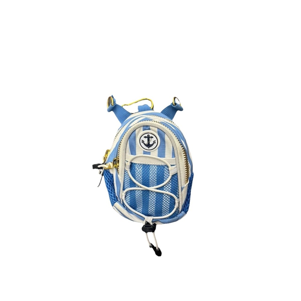 Adorable Nautical‎ Backpack - Blue White Striped - Mini